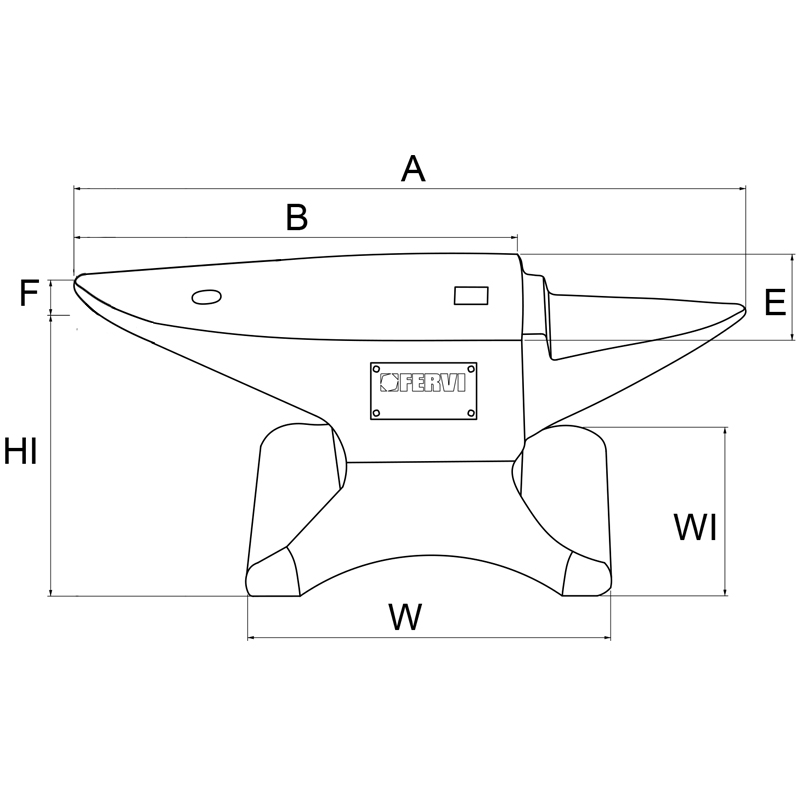 C50 hardened steel anvil