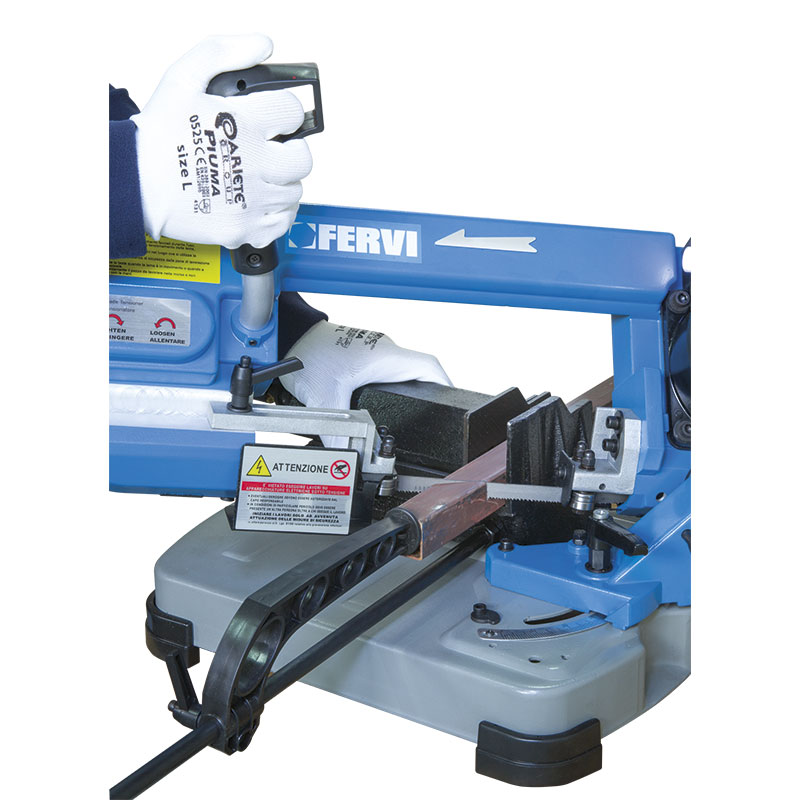 Electronic cutting band saw for bench