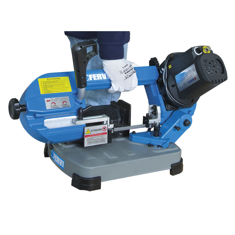 Electronic cutting band saw for bench