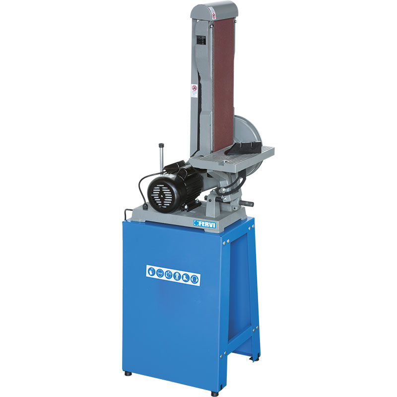 Tilting belt sander with bench