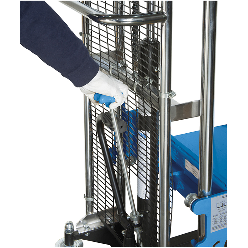 Platform stacker with forks