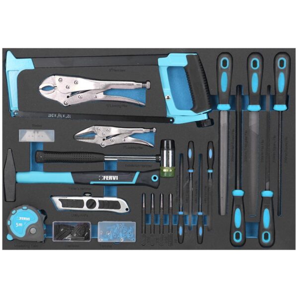 TOOLS IN FOAM TRAY FOR ROLLING CABINETS