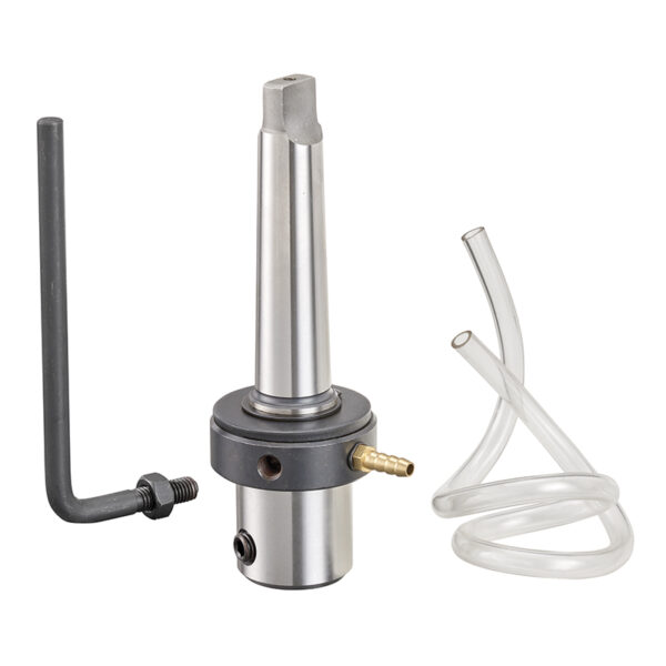 HOLE CUTTER SHANK WITH COOLANT SYSTEM AND WELDON SHANK